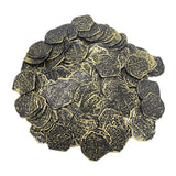 Maxbell 100x Gold Coin DIY Shiny Treasure Chest Spanish Doubloon Novelty Pirate Coin bronze