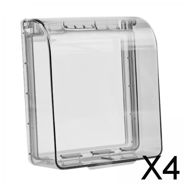 Maxbell 4xElectrical Outlet Cover Sturdy Receptacle Protector for Kitchen Home Outdoor Clear
