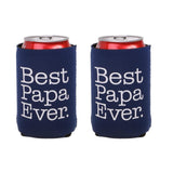 Maxbell 2pcs Best Papa Ever Beer Can Holder Cooler Fathers Day Gift Christmas Party - Aladdin Shoppers