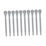 Maxbell 10x Silicone Cable Ties Desk Electrical Cords Home Adjustable Wire Organizer 13cmx1.5cm