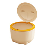 Maxbell Hooded Cat Litter Bin with Lid Portable Dog Trash Trash Can for Small Animals Beige
