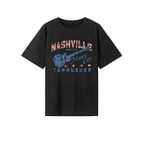 Maxbell Maxbell Women's T Shirt Summer Ladies Souvenir Crew Neck Tee for Camping Travel Trip M Black