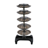 Maxbell Salon Trolley with Wheels Space Saving Auxiliary Beauty Shop Equipment Black