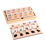 Maxbell Shape Matching Games Fine Motor Skills Wooden Interactive Game for Preschool