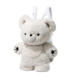 Maxbell Plush Bear Backpack Casual Stuffed Animal Backpack Cartoon Stylish Schoolbag