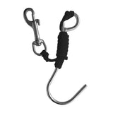 Maxbell Maxbell Scuba Diving Reef Drift Hook with 47" Line & Stainless Steel Clip Black