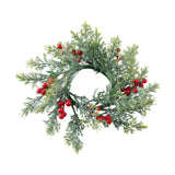 Maxbell Christmas Candle Ring Wreath Kitchen Cabinet Wreath for Chair Window Holiday