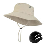 Maxbell Sun Bucket Hat Wide Brim with Hard Shell Quick Drying Fishing Hat Beige