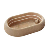 Maxbell Cat Scratching Board Lounge with Ball Toy Sisal Play Grinding Claw Sisal Bed Brown