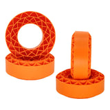 Maxbell 4 Pieces Silicone Tire Inserts Upgrade for 1/10 Scale RC Car Hobby Car Model Orange