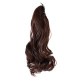 Maxbell Clip in Wavy Ponytail Hair Extensions Synthetic Curly Daily Hairpiece Brown