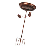 Maxbell Iron Bird Bath for Outdoor Modern 5 Prongs Base Stake for Backyard Courtyard