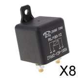 Maxbell 8xCar Truck Motorcycle High Current 4 Pins DC 12V 100A ON OFF Relay Switch