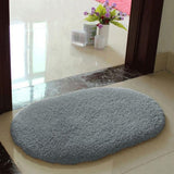 Maxbell Bedroom  Mat Rug Faux Fur Carpet Floor Cover Non-slip -Gray