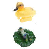 Maxbell Floating Duck Lotus Leaf Lying Frog Ornament Hunting Decoy Garden Pond Decor
