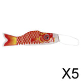 Maxbell 5x55-150cm Various Japanese Windsock Carp Flag Koi Nobori Sailfish 55cm Red