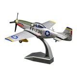 Maxbell Simulation 1:48 P51 Aircraft Model with Display Base for Home Office Bedroom green
