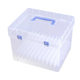 Maxbell Markers Case with Handle Clear Lightweight Bin Holder for Drawing Home Craft