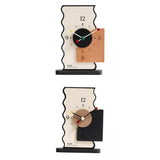Maxbell 2x Table Clocks Gifts Modern Simple Desk Clocks for Bedroom Study Countertop