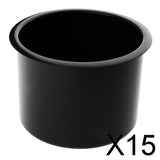 Maxbell 15xPlastic Cup Drink Holder for Marine Boat Car Truck Camper RV Black