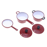 Maxbell Miniature Dollhouse Kitchen Accessories Decoration Gifts Metal Pots and Pans