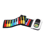 Maxbell Roll up Piano Electric Hand Roll Piano Keyboard for Programming Travel Adult 37 keys color