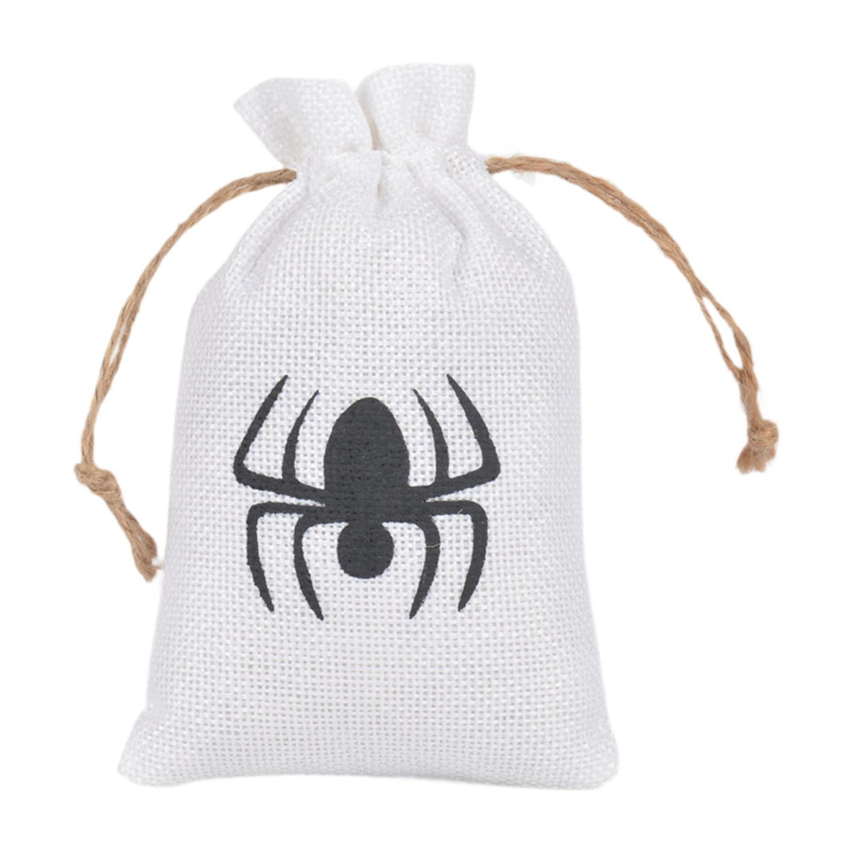 Maxbell Halloween Burlap Gift Bags with Drawstring for Wedding Birthday Thanksgiving Style D