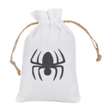 Maxbell Halloween Burlap Gift Bags with Drawstring for Wedding Birthday Thanksgiving Style D