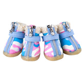 Maxbell Maxbell Dog Boots Waterproof Anti-Slip Pet Puppy Camouflage Shoes Booties Pink #1