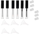 Maxbell Maxbell Set of 6pcs 4ml Reusable Empty Mascara Tube Eyeliner Lip Gloss Eyelash Growth Oil Vials With Funnels for Travel