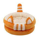 Maxbell Maxbell Dog Bed Comfortable Nesting Cave Non Slip Bottom for Cats Kitty Kitten Orange Small