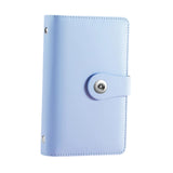 Money Saving Book Travel Budgeting Decoration A6 PU Portable Money Organizer Light Blue