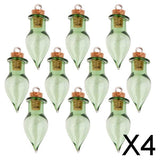 Maxbell 4x10 Glass Cork Tear Drop Jars Vial Wishing Bottles w/ Loop DIY Pendant Green