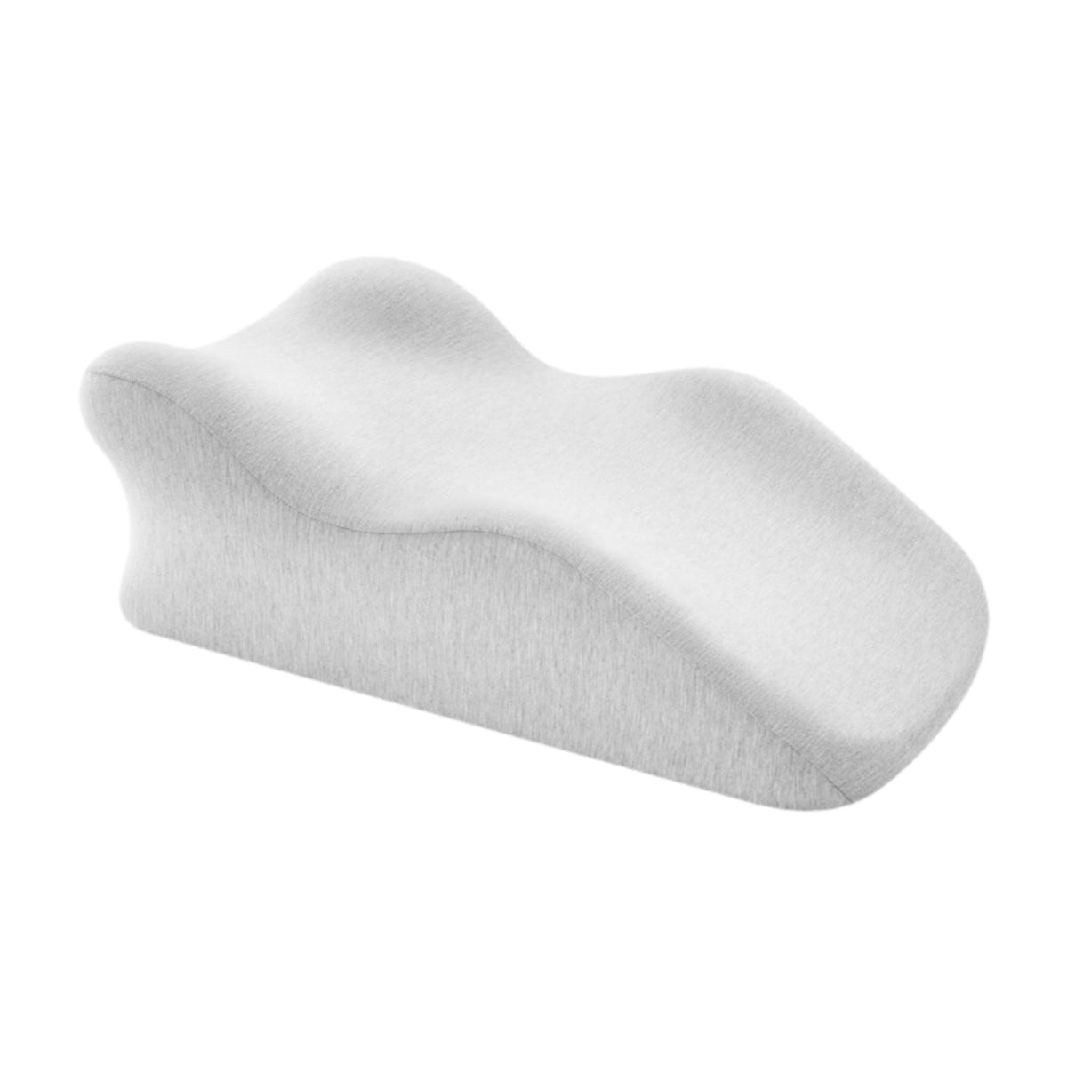 Maxbell Adult Memory Foam Bed Pillow Anti Slip Bottom Multipurpose for Backrest Soft Light Gray