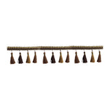 Maxbell Long Fringe Trim 3.5'' Wide Polyester Tassel for Dress Home Decor Lamp Shade brown