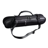 Maxbell Trave Flute Case Exterior Pocket Wear Resistant Handheld with Shoulder Strap black