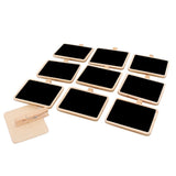 Pack 10PCS Small Mini Wooden Blackboard Chalkboard Note Memo Message Board with Peg Clip