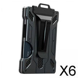 Maxbell 6xAluminum Alloy Slim Wallet Credit Card Holder Case Money Clip for Men Black