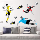 Maxbell 3D Play Football Soccer Wall Art Sticker Kids Bedroom Mural Decor