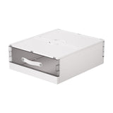 Maxbell Bedding Organizer Dustproof Stackable Lidded Storage Bin for Blanket Clothes White