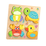 Maxbell Cute Baby Puzzles Activity Toys with 4 Patterns for Boys Girls Baby Ages 3-5 Sea Animal