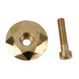 Maxbell Maxbell Alloy Bike Stem Headset Top Cap Threadless Cover and Steel Bolt Golden