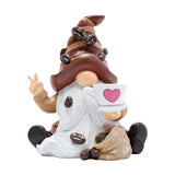 Maxbell Coffee Gnomes Coffee Table Gnomes Creative Ornament for Home Tiered Tray Bar