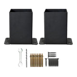 Maxbell Post Base Post Bracket Kit Solid Steel for Wood or Concrete Floors Versatile 2Pcs