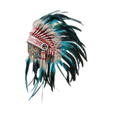 Maxbell Feather Headdress Decoration Indian Headdress for Party Festival Fancy Dress