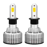 Maxbell 2pcs Car COB Chip LED Front Lamp Headlamp Bulbs 36W 9-32V 3000K Yellow H3