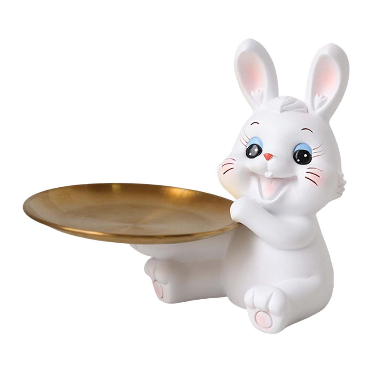 Maxbell Maxbell Resin Rabbit Storage Tray Statue Sculpture for Entrance Decor Sitting