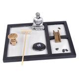 Maxbell 2Pcs Buddha Zen Sandbox Meditation Sand Box Garden Tabletop Decor