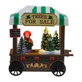 Maxbell Christmas Scene Snow House Scene Decoration Glowing Miniature Resin Ornament Xmas Tree