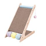 Maxbell Scratching Board Toy Balls Indoor Cats Exerciser Climbing Cat Scratcher Ramp 43.8cmx27.5cmx44.5cm